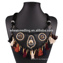 Collar bohemio caliente del cuero del taseel de la nueva llegada